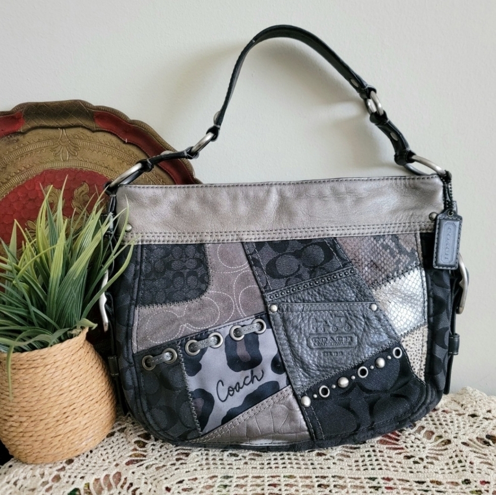 Coach patchwork hobo bag Rare cheetah print